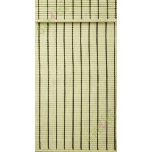 Rollup mechanism beige color with brown stripes  PVC blind